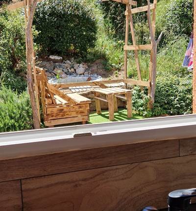Cuisine - Vue arche et bassin