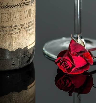 la bouteille de vin