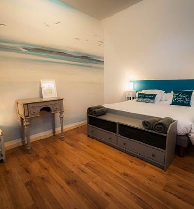 Chambre plage du Loch: lit queen size
