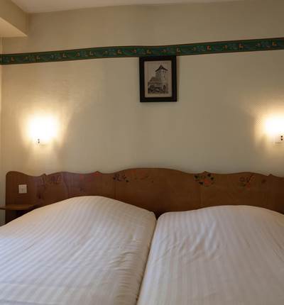 Chambre Lits jumeaux Hotel Restaurant Zum schnogaloch Alsace Obernai