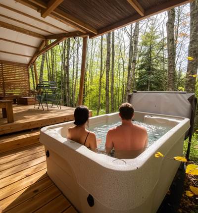Spa privatif chauffé à 38°C