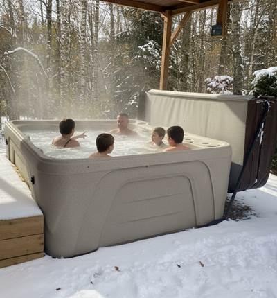 Spa privatif chauffé à 38°C