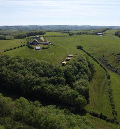Vue aérienne ferme du Hitton