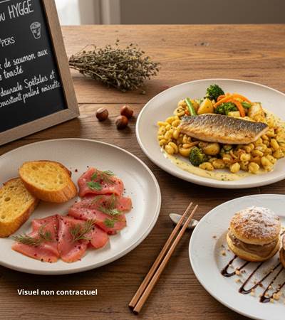 Menu Nature & Poisson du Hygge-Végétarien (Visuel non contractuel)
