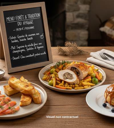 Menu Forêt & Tradition du Hygge (visuel non contractuel)
