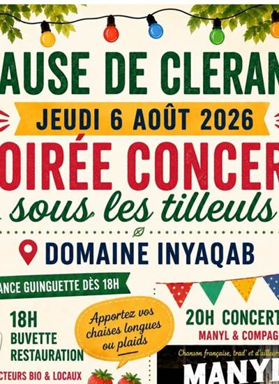 Affiche paysage concert 6 aout