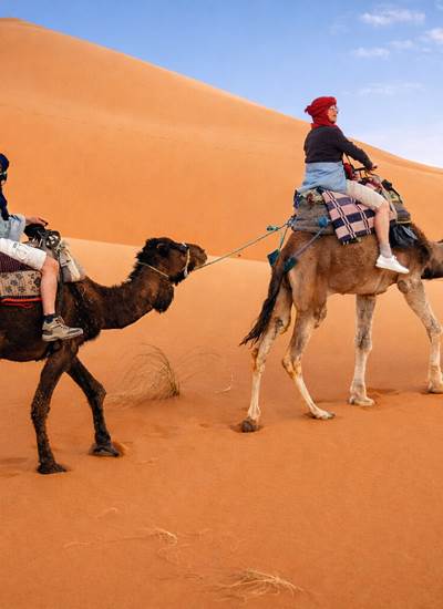 Traversée des dunesà dos de dromadaire