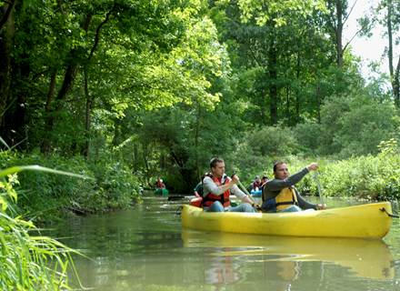 canoe sur l'Omignon à Vermand