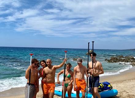Abbartello kayak paddle Corse départ big sup