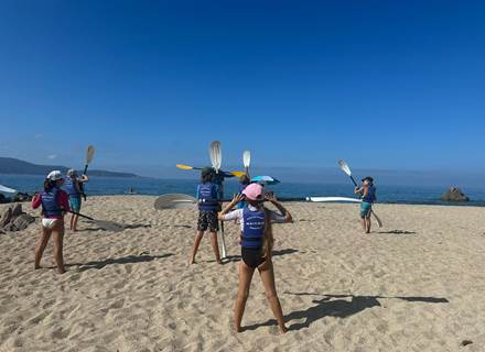 centre aere olmeto topo pagaie sur la plage
