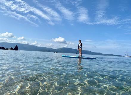 Initiation paddle plage Abbartello Corse