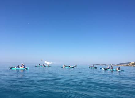 Abbartello canoe de mer kayak paddle Corse écopage canadair
