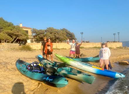 Abbartello canoe de mer kayak Corse pause gourmande plage d'arrivée