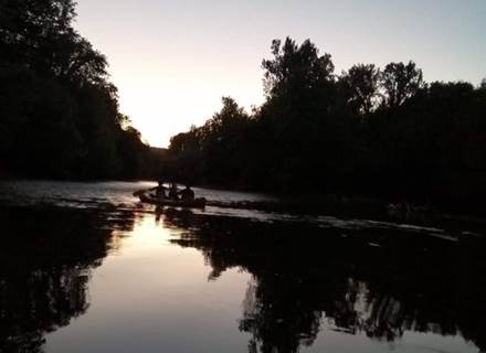 coucher de soleil sur la vézère