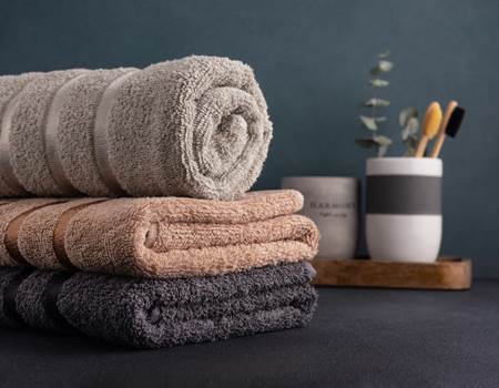 Serviettes de bain brunes