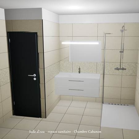 Salle d'eau Espace sanitaire Chambre Cabanon - rénovation - Le Ranch des Lacs-gallery-offer
