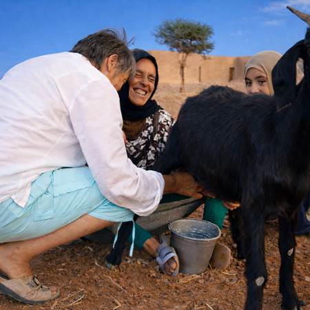 Traite d'une chèvre dans le désert-gallery-offer