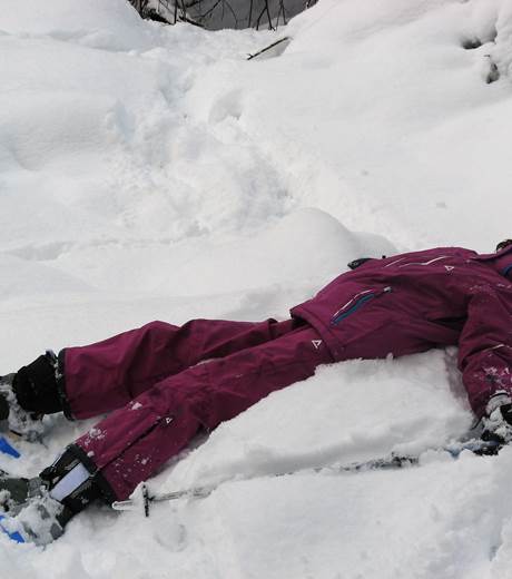 Sieste dans le neige