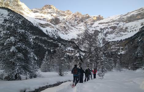 Randonnée hivernale au cirque de Gavarnie