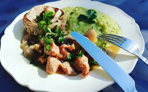 Veau à l'andouille de Guémené sur Scorff