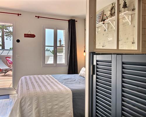 Chambre double SDB  la Cabine De La Baie
