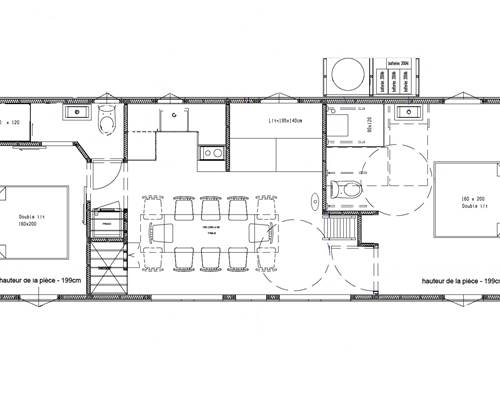 Cabane du Cerf, plan du bas
