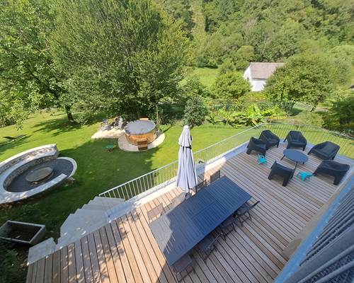 Gîte Val Souvigne_Bain nordique et Braséro_Extérieur_12