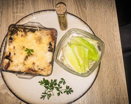 Lasagnes maison, salade