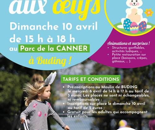 chasse aux oeufs parc de la canner à buding