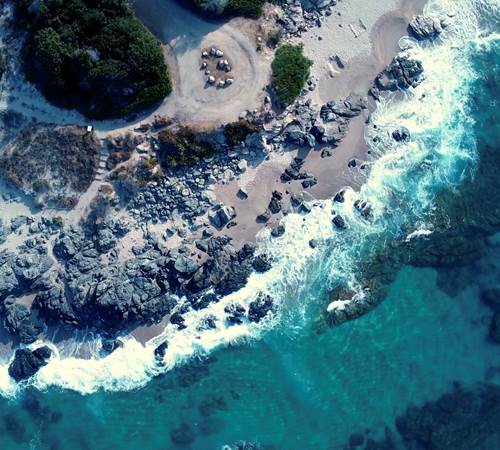 Plade de Cala Piscona - vue du ciel - Olmeto Corse-du-Sud