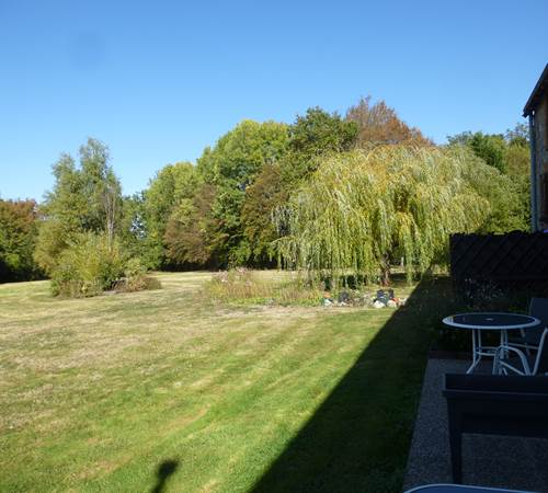 View from the patio areas at the back of the gites-galerie