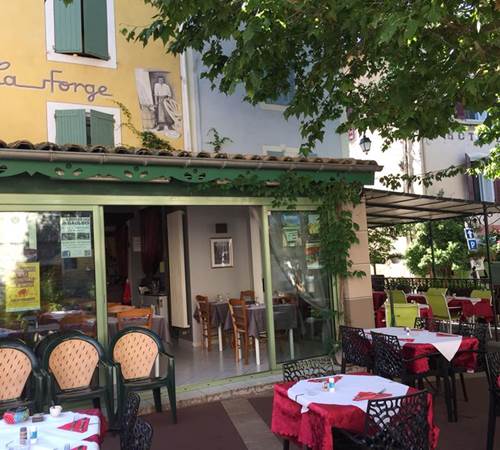 Terrasse ombragée par un platane centenaire Castellane