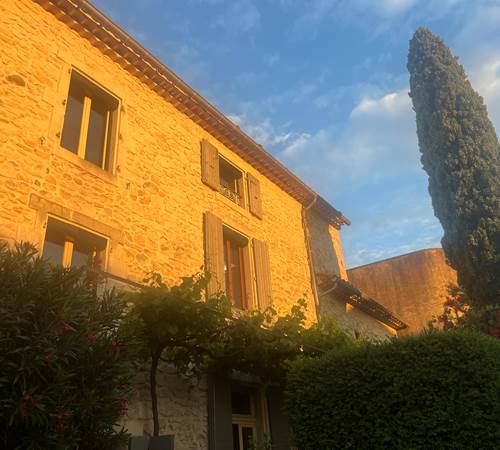 Couché de soleil sur notre maison en Provence - Lapalud-galerie