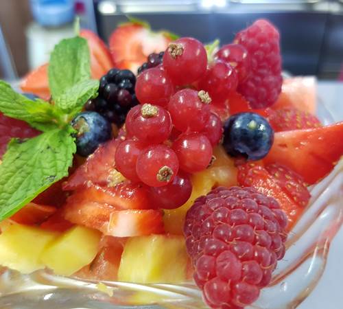 salade de fruits au Ranch des Lacs-photo-page