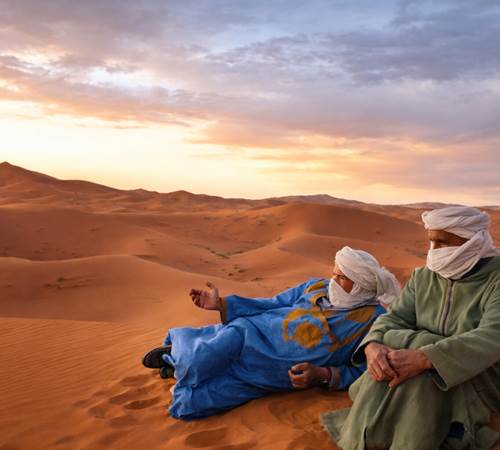 Une pause au milieu des dunes
