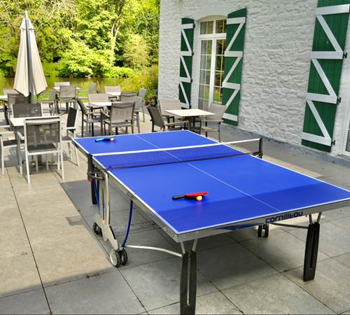 Op het terras staat een pingpongtafel, klaar voor vriendschappelijke duels-galerie