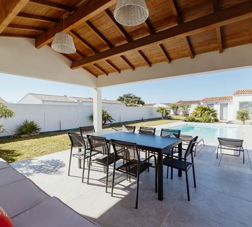Villa Tikaz Grande terrasse couverte avec salon extérieur & espace repas