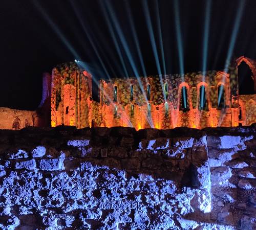 Abbaye Maillezais illuminée