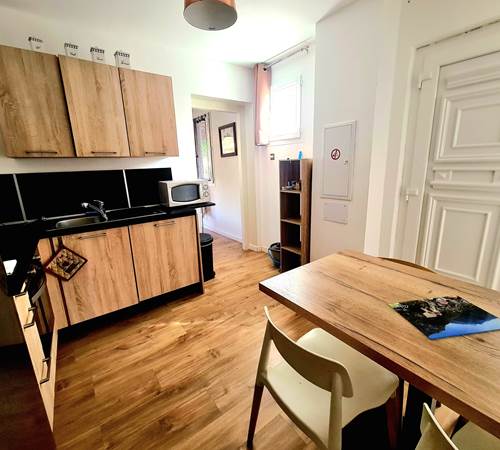 La cuisine de l'appartement-galerie