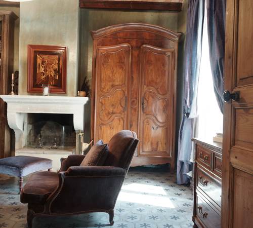 Maison en Provence de charme  - Salon ocre vert  - Lapalud - Vaucluse-galerie