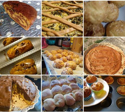 Divers gâteaux et brioches, chouquettes