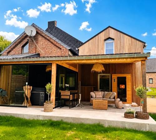terrasse couverte avec wellness