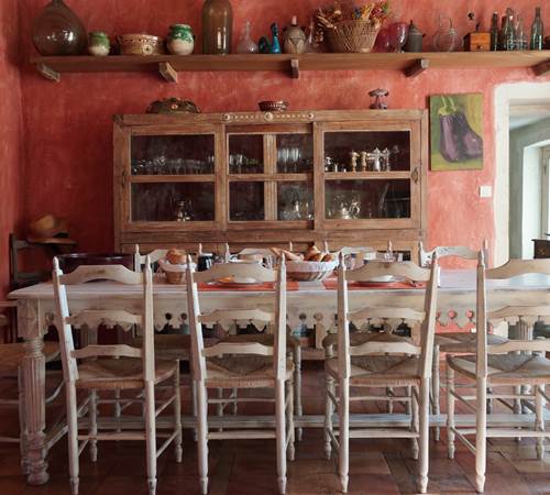 Maison en Provence de charme  - Cuisine Ocre rouge  - Lapalud - Vaucluse-galerie