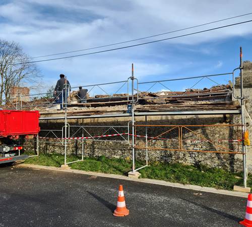 J1 début des travaux salle de réception
