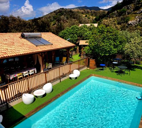 La piscine chauffée-galerie