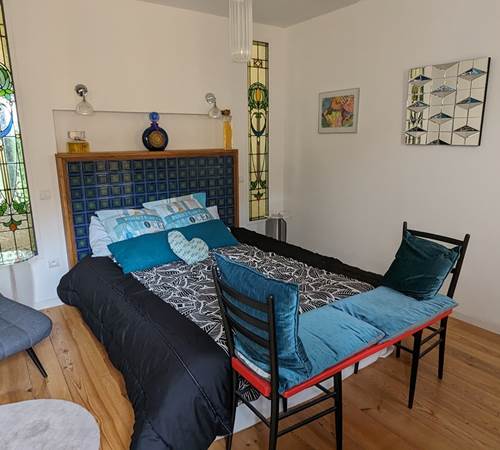 chambre d'hôte dans maison d'artiste à Pons la grenade bleue Charente maritime