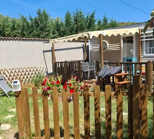 Mobil home avec jardin-galerie