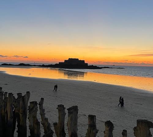 Saint Malo : plage du Sillon