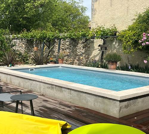 Piscine dans notre jardin de curé à Lapalud Vaucluse-galerie