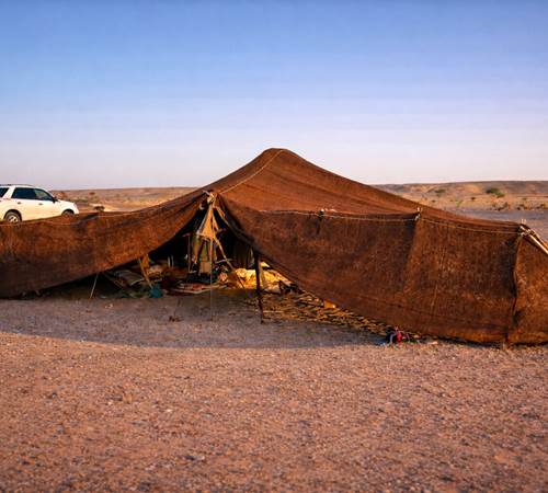 Tente berbère dans un campement nomade